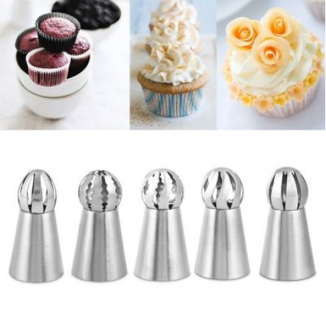 Baking Tool Stainless Steel Cake Piping Mouth (SILVER)