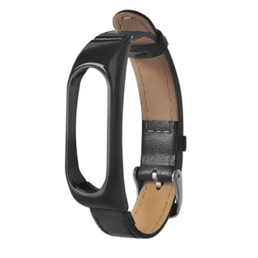 LEATHER WRISTBAND FOR XIAOMI MI BAND 2 (BLACK)