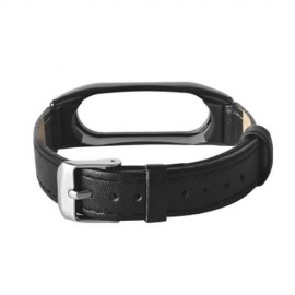 LEATHER WRISTBAND FOR XIAOMI MI BAND 2 (BLACK)