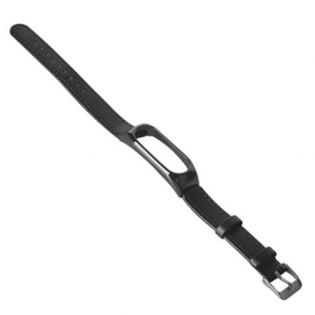 LEATHER WRISTBAND FOR XIAOMI MI BAND 2 (BLACK)