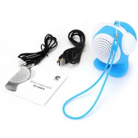 BLUETOOTH 3.0 SPEAKER WITH MIC VOLUME CONTROL HANDSFREE CALL FUNCTION (BLUE)