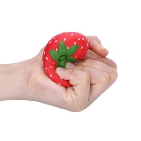 SQUISHYFUN PU SLOW RISING SIMULATE STRAWBERRY FRAGRANT TOY (RED)