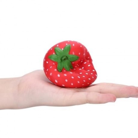 SQUISHYFUN PU SLOW RISING SIMULATE STRAWBERRY FRAGRANT TOY (RED)