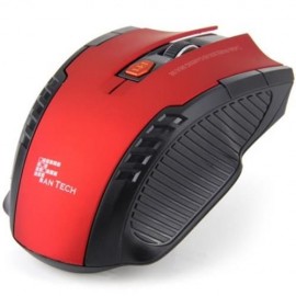 W4 2.4GHZ 6D 2400DPI WIRELESS OPTICAL GAMING MOUSE WITH RECEIVER (RED)