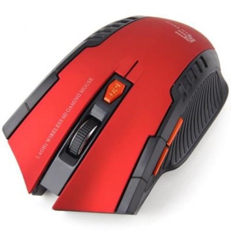 W4 2.4GHZ 6D 2400DPI WIRELESS OPTICAL GAMING MOUSE WITH RECEIVER (RED)