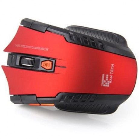 W4 2.4GHZ 6D 2400DPI WIRELESS OPTICAL GAMING MOUSE WITH RECEIVER (RED)