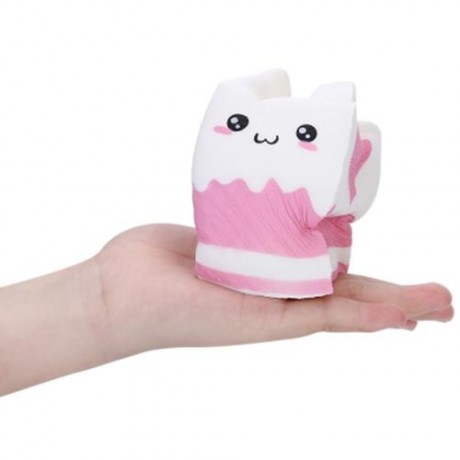 SQUISHY PU SLOW RISING SIMULATE CUTE EMOJI MILK BOX BREAD TOY (COLORMIX)