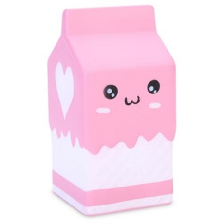 SQUISHY PU SLOW RISING SIMULATE CUTE EMOJI MILK BOX BREAD TOY (COLORMIX)
