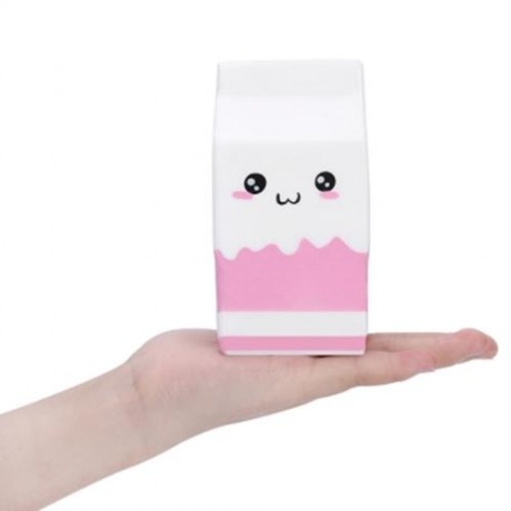 SQUISHY PU SLOW RISING SIMULATE CUTE EMOJI MILK BOX BREAD TOY (COLORMIX)