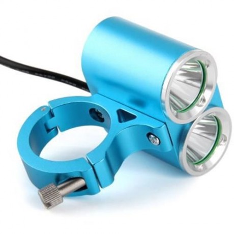 DARK KNIGHT K2E 2 X CREE XML-T6 LED BIKE HEADLIGHT 4 MODES BICYCLE LIGHT - EU PLUG 2400LM 