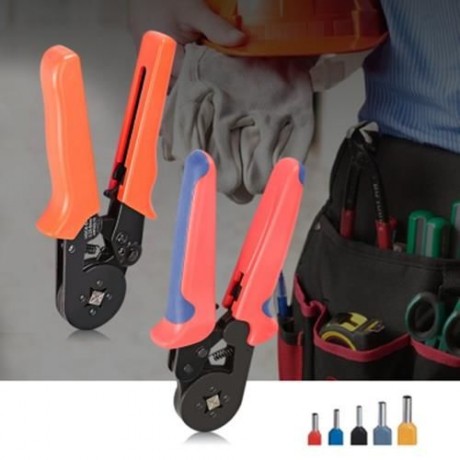 CRIMPING PLIER WIRE CABLE END SLEEVES FERRULES CUTTER HAND TOOL (YELLOW)