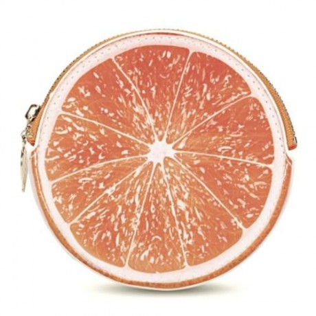 GUAPABIEN FUNNY WOMEN ZIPPER PU LEATHER FRUIT COIN PURSE (ORANGE)