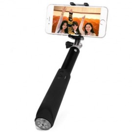 BLUETOOTH V3.0 REMOTE CONTROL CAMERA SHUTTER SELFIE MONOPOD WITH PHONE CLIP STAND (BLACK)