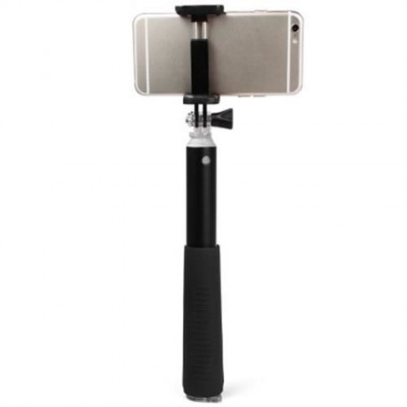 BLUETOOTH V3.0 REMOTE CONTROL CAMERA SHUTTER SELFIE MONOPOD WITH PHONE CLIP STAND (BLACK)