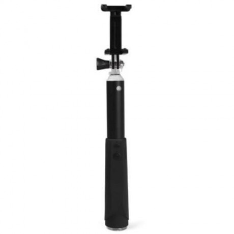 BLUETOOTH V3.0 REMOTE CONTROL CAMERA SHUTTER SELFIE MONOPOD WITH PHONE CLIP STAND (BLACK)