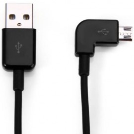 U2-306 5M LEFT ANGLE 90 DEGREES MICRO USB MALE TO USB DATA CHARGING SYNC CABLE (BLACK)