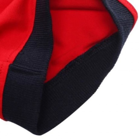 COLOR BLOCK PANEL STRIPE EMBROIDERED POLO T-SHIRT (DEEP BLUE)
