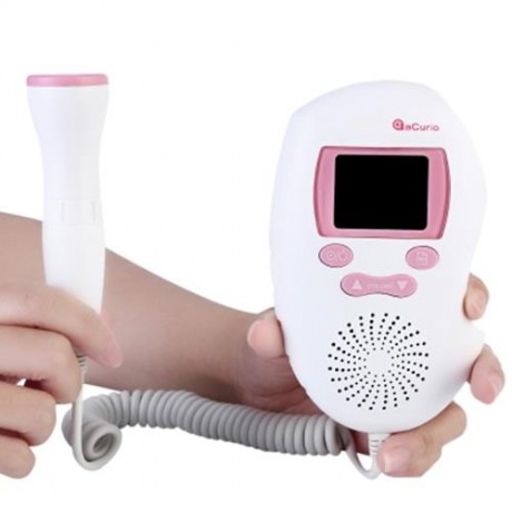 ACURIO AF - 703 PRENATAL HEART MONITOR ULTRASONIC FETAL DOPPLER (PINK)