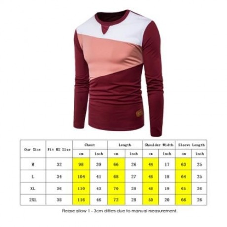 CREW NECK PU LEATHER APPLIQUE PANEL DESIGN T-SHIRT (BLACK)