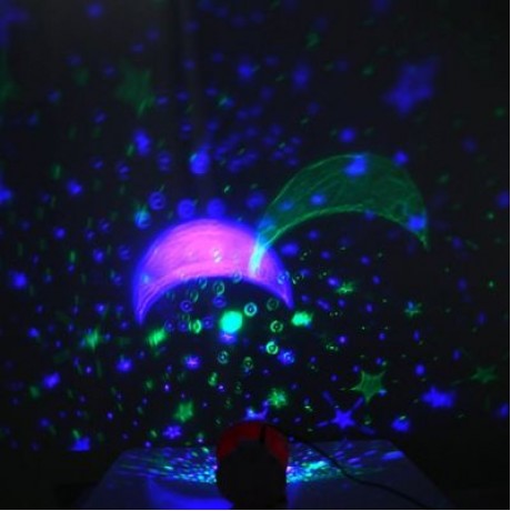 3 Modes LED Rotating Projection Lamp (PINK)