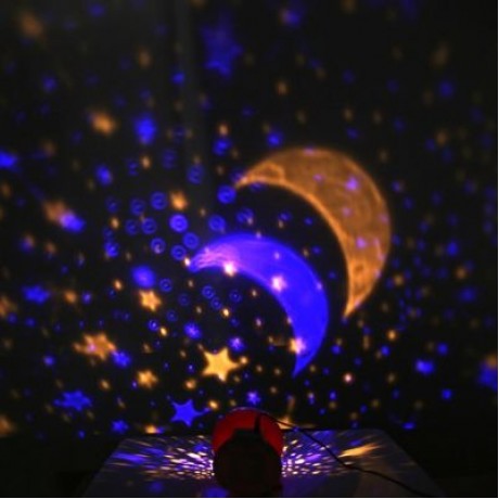 3 Modes LED Rotating Projection Lamp (PINK)