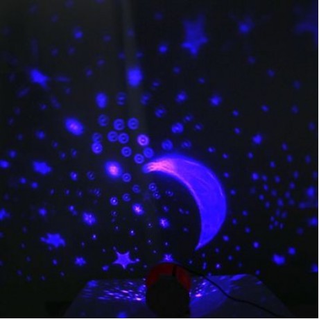 3 Modes LED Rotating Projection Lamp (PINK)