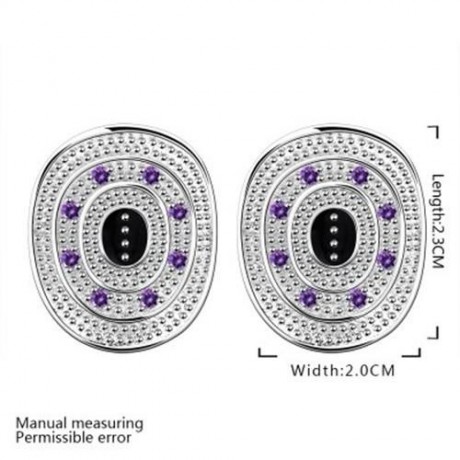 PAIR OF CHIC WOMEN'S BEAD EMBELLISHED EARRINGS (PURPLE)