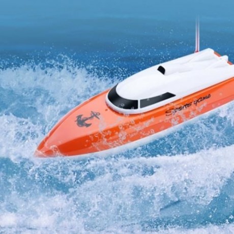 802 REMOTE CONTROL YACHT MODEL SHIP SAILING ELECTRIC TOY (ORANGE)