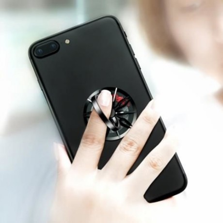 BASEUS 10 PIECES WHEEL RING BRACKET FINGER GRIP PHONE HOLDER (BLACK   SILVER)