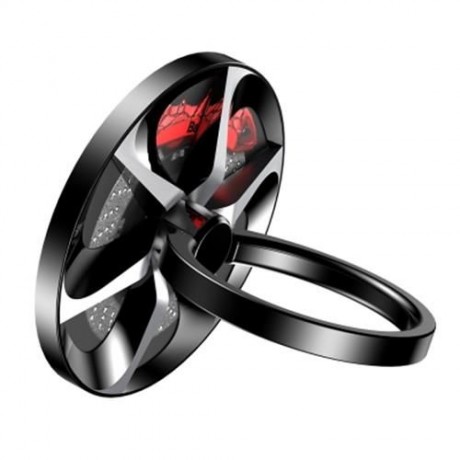 BASEUS 6 PIECES WHEEL RING BRACKET FINGER GRIP PHONE HOLDER (BLACK   SILVER)