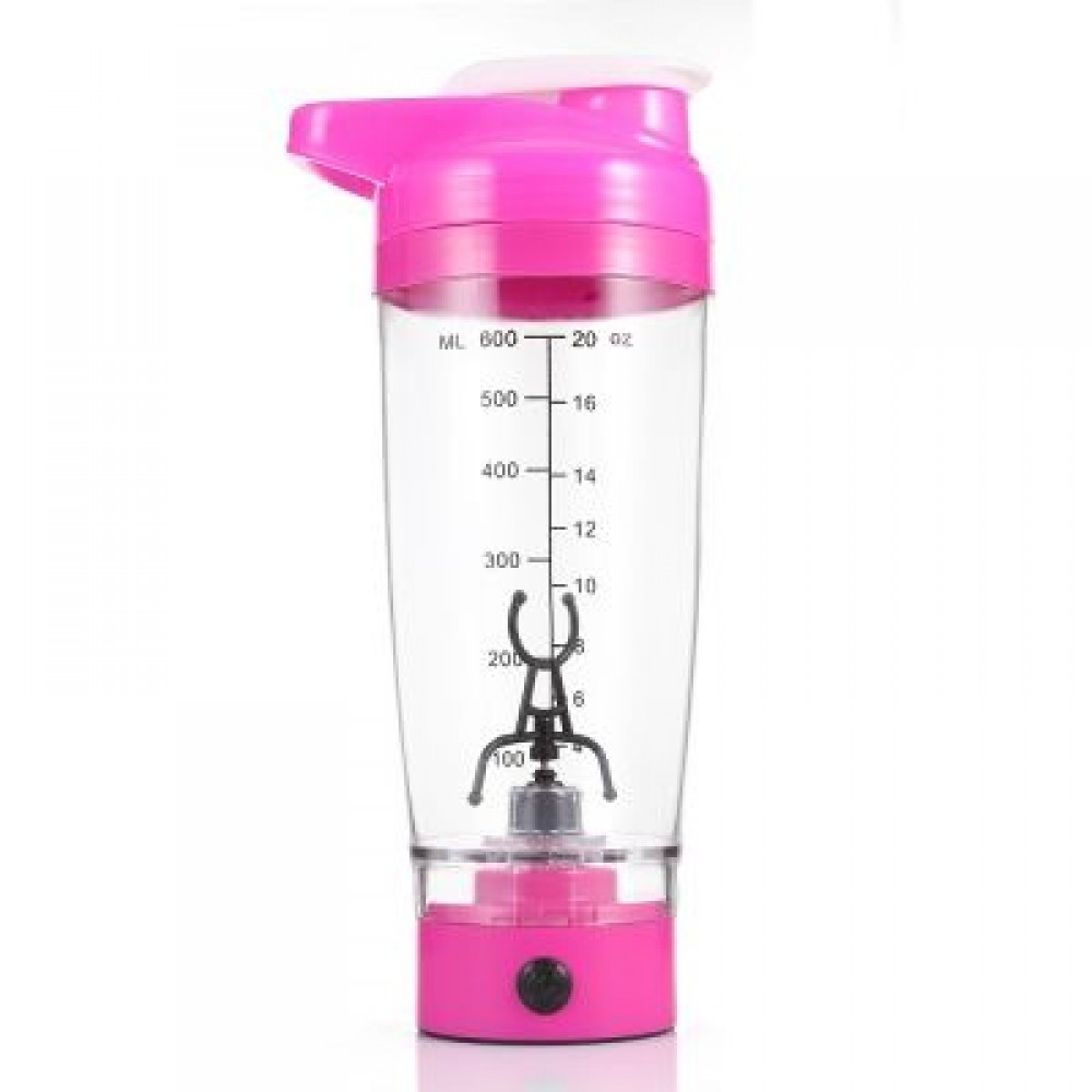 Portable Shaker Bottle Automatic Mixing Cup 600ml (PINK)