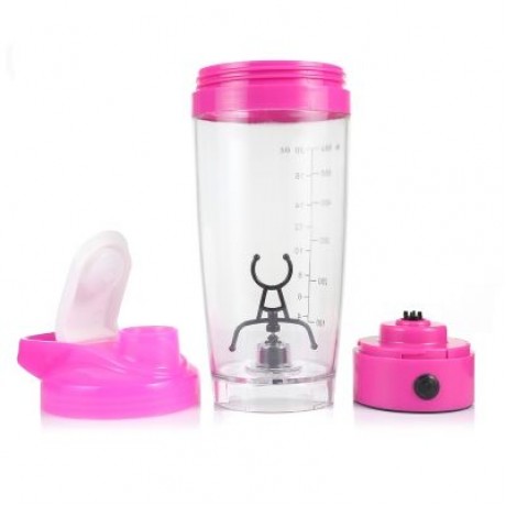 Portable Shaker Bottle Automatic Mixing Cup 600ml (PINK)