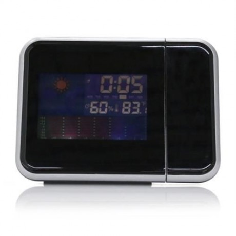DIGITAL COLOR SCREEN PROJECTION TEMPERATURE ALARM CLOCK (BLACK)