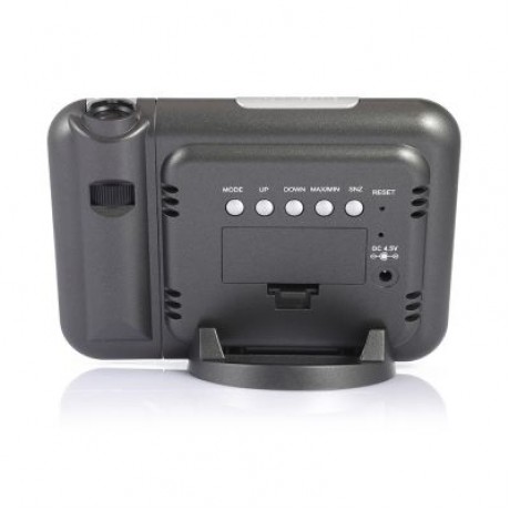Digital Color Screen Projection Temperature Alarm Clock (BLACK)