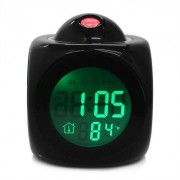 LCD Digital Projection Temperature  Alarm Clock (BLACK)