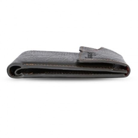 BAELLERRY MEN COIN POCKET PU LEATHER SHORT WALLET CARD HOLDER (ARMY GREEN)