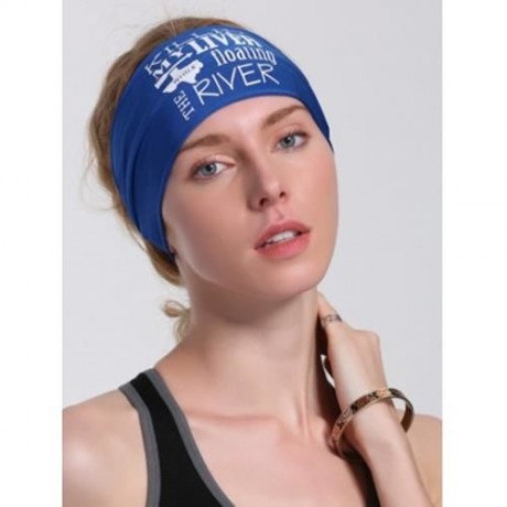 LETTERS PATTERN RUNNING HIP HOP HEADBAND (BLUE)