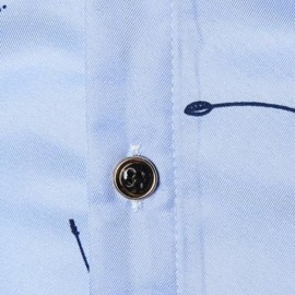 ARROW PRINTED BUTTON LONG SLEEVE SHIRT (BLUE)