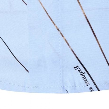 BUTTON UP LONG SLEEVE PRINTED SHIRT (BLUE)