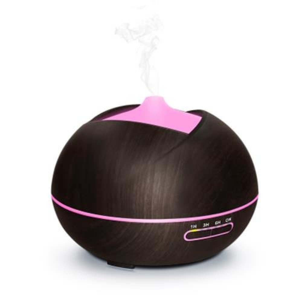 450ML ESSENTIAL OIL DIFFUSER WOOD GRAIN HUMIDIFIER (WOODEN BLACK)