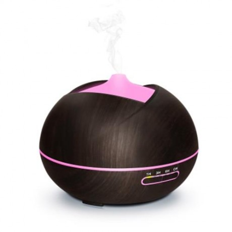 450ML ESSENTIAL OIL DIFFUSER WOOD GRAIN HUMIDIFIER (WOODEN BLACK)