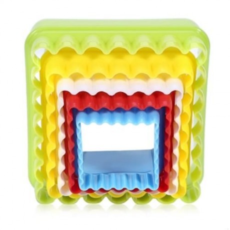 5 PCS DIY FONDANT CAKE MOLDS BAKING TOOL DECORATING MOULDS (COLORMIX)
