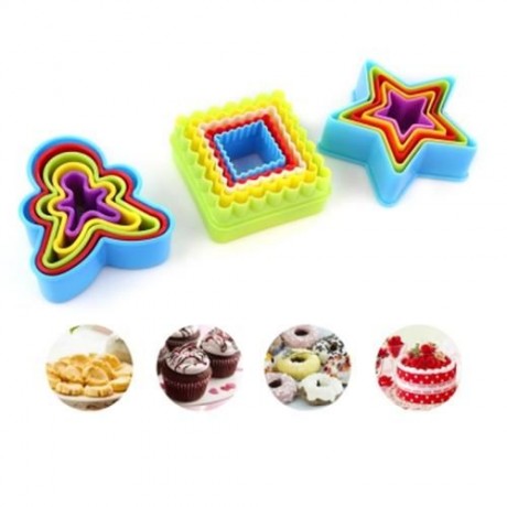 5 PCS DIY FONDANT CAKE MOLDS BAKING TOOL DECORATING MOULDS (COLORMIX)