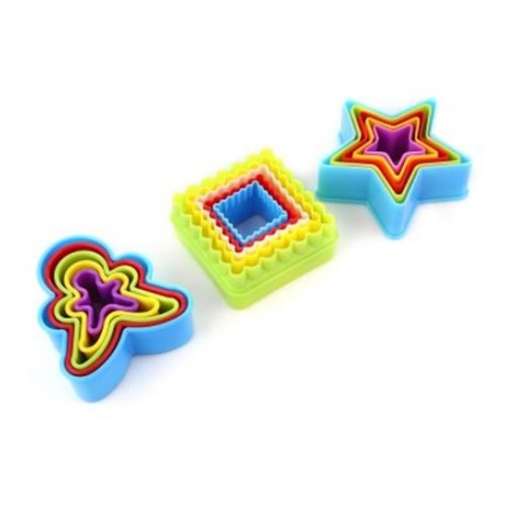 5 PCS DIY FONDANT CAKE MOLDS BAKING TOOL DECORATING MOULDS (COLORMIX)