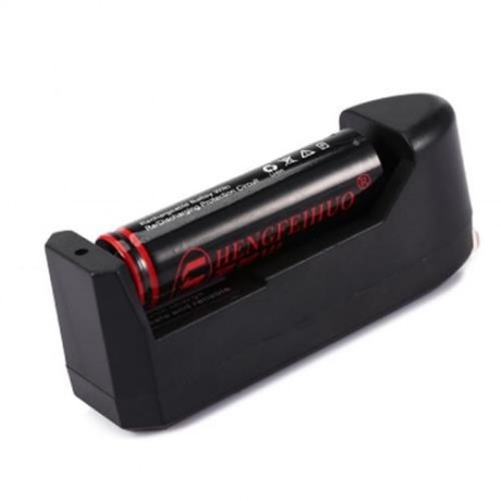 LED ZOOM ALUMINUM ALLOY RECHARGEABLE FLASHLIGHT (BLACK)