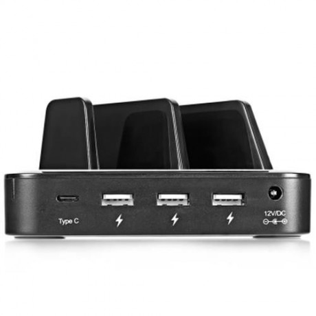 HAWK S400 36W POWER 3 USB PORTS TYPE-C CHARGING STATION (BLACK)