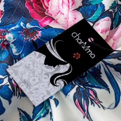 FLOWER PRINTED ZIPPERED JACKET (WHITE)