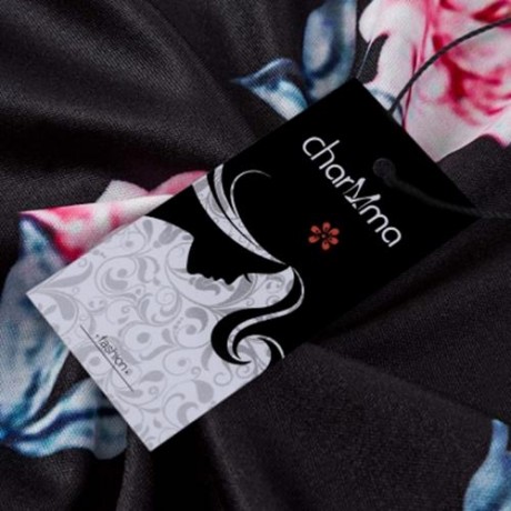 ZIP UP CARNATION PRINT JACKET (BLACK)