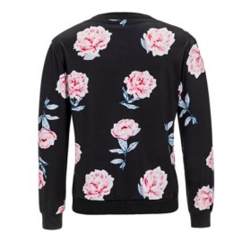 ZIP UP CARNATION PRINT JACKET (BLACK)