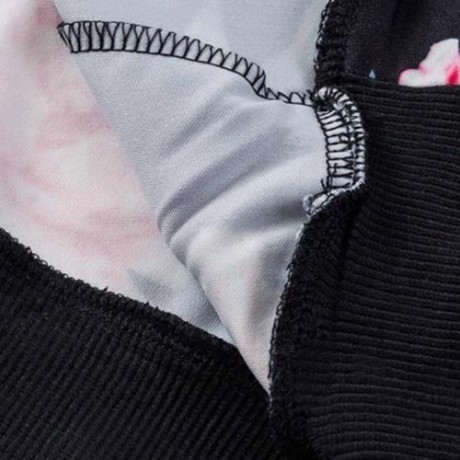 ZIP UP CARNATION PRINT JACKET (BLACK)